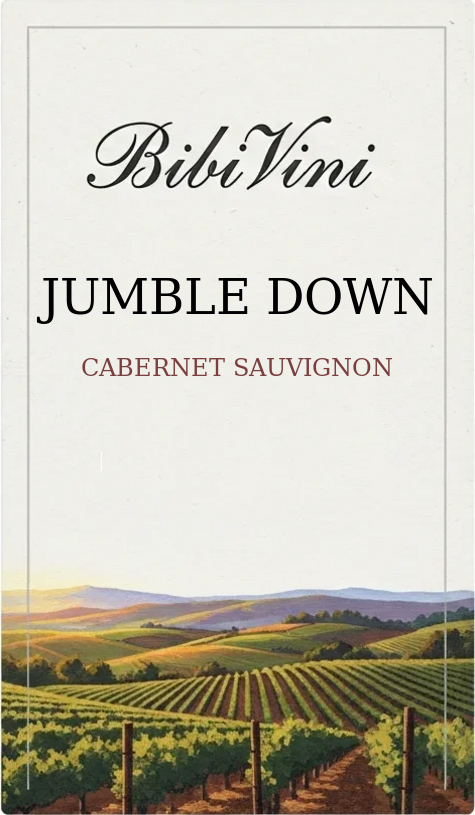 Jumble Down Cabernet label