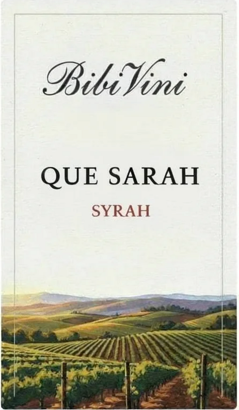 Sarah Syrah Label